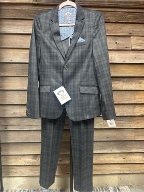 Appaman Gray Plaid Boys' Suit Blazer & Pants